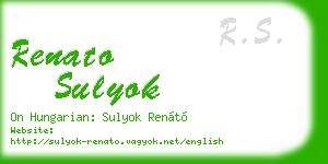 renato sulyok business card